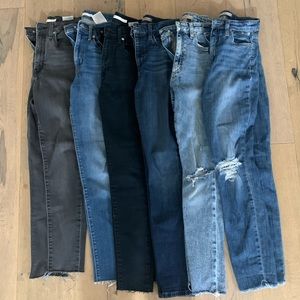 Levi’s mile high super skinny / Joe’s Jeans high rise skinny